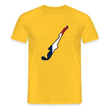 France Race Track with Flag - Men's T-Shirt - yellow - Front - AI Model Male 178 dark (178cm)