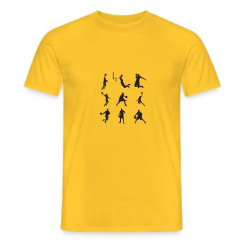 Basketballspieler - Männer T-Shirt - Gelb - Vorne - AI Model Male 178 dark (178cm)
