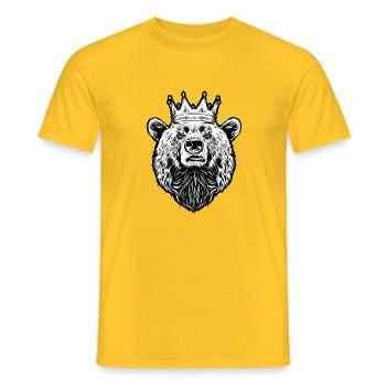Bär - Männer T-Shirt - Gelb - Vorne - AI Model Male 178 dark (178cm)