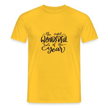 The most wonderful time of the year - Männer T-Shirt - Gelb - Vorne - AI Model Male 178 dark (178cm)