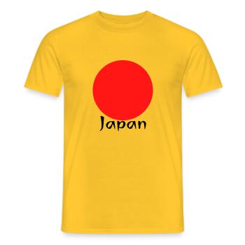 Japon - T-shirt homme - jaune - Devant - AI Model Male 178 dark (178cm)