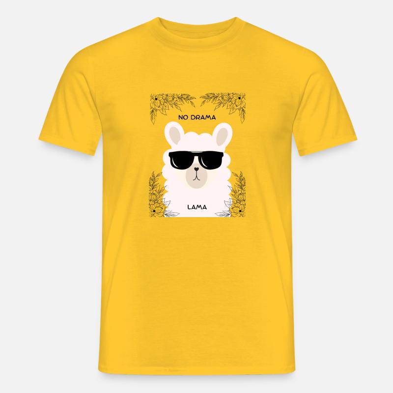 Pas de drame Lama - T-shirt homme - jaune