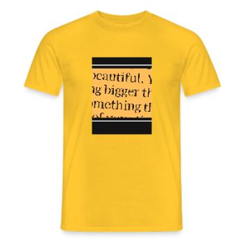 BEAUTIFUL - Männer T-Shirt - Gelb - Vorne - AI Model Male 178 dark (178cm)