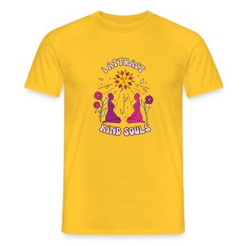 spiritual quote - Men's T-Shirt - yellow - Front - AI Model Male 178 dark (178cm)