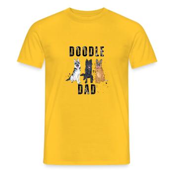 Doodle Dad - T-shirt homme - jaune - Devant - AI Model Male 178 dark (178cm)