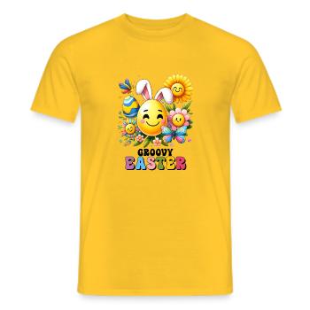 Pâques Pâques Lapin Veille de Pâques Dimanche de Pâques Oeuf de Pâques Printemps - T-shirt homme - jaune - Devant - AI Model Male 178 dark (178cm)