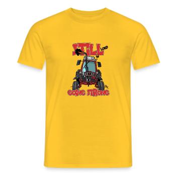 still loud going strong IH 685XL - Men's T-Shirt - yellow - Front - AI Model Male 178 dark (178cm)