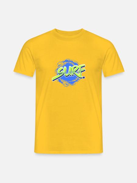 SURF 001 - gift - t-shirt - T-shirt homme - jaune