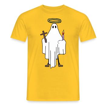 Saint-, Religieux, Religion, Halo - T-shirt homme - jaune - Devant - AI Model Male 178 dark (178cm)