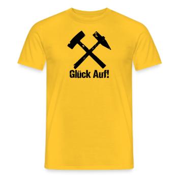 Luck On Irons and Mallets - Men's T-Shirt - yellow - Front - AI Model Male 178 dark (178cm)