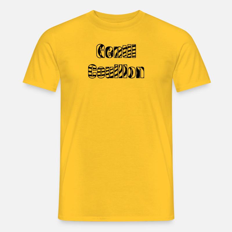 Gentil Couillon 01 - Männer T-Shirt - Gelb