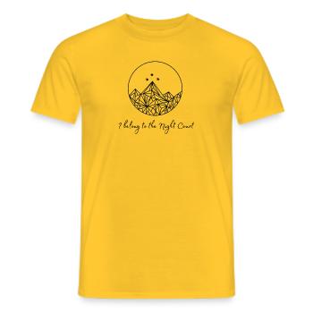 Das Reich der Sieben Höfe - Männer T-Shirt - Gelb - Vorne - AI Model Male 178 dark (178cm)