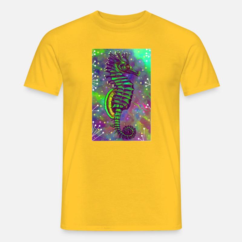 Seepferdchen - Männer T-Shirt - Gelb
