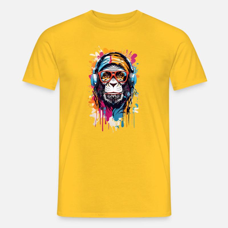 Coole Affe - Männer T-Shirt - Gelb