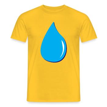waterdrop water droplets - Men's T-Shirt - yellow - Front - AI Model Male 178 dark (178cm)