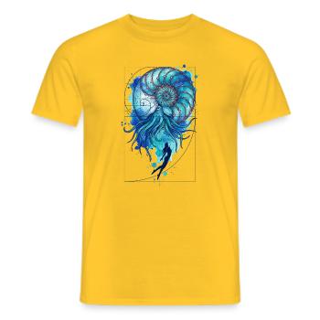Ozeanische Gelassenheitstauchkunst - Männer T-Shirt - Gelb - Vorne - AI Model Male 178 dark (178cm)