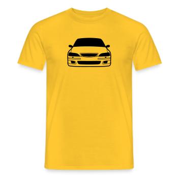 JDM Car eyes Accord | T-shirts JDM - Men's T-Shirt - yellow - Front - AI Model Male 178 dark (178cm)