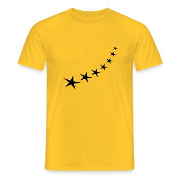 Sternenbogen - Männer T-Shirt - Gelb - Vorne - AI Model Male 178 dark (178cm)