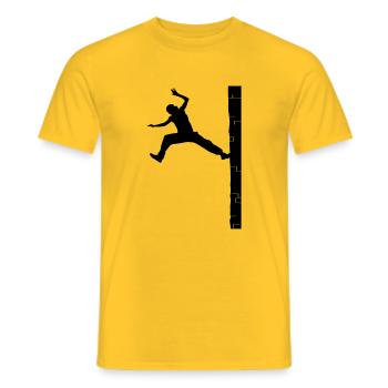 Parkour - Männer T-Shirt - Gelb - Vorne - AI Model Male 178 dark (178cm)