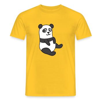 Pandabär - Männer T-Shirt - Gelb - Vorne - AI Model Male 178 dark (178cm)