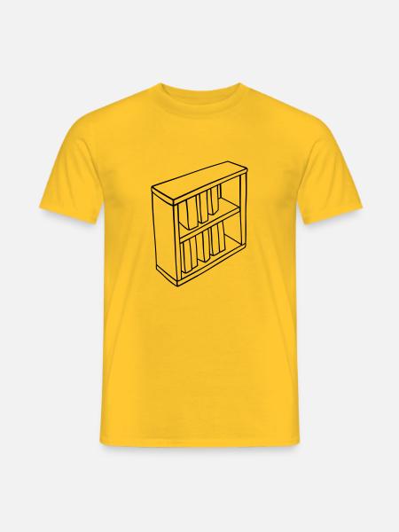 Bookcase Clipart Design - Men's T-Shirt - yellow