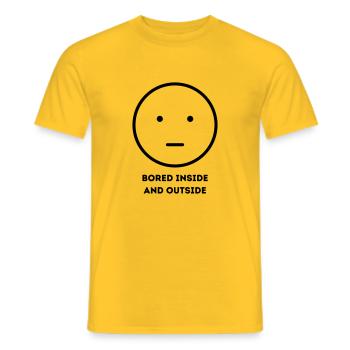 Bored inside and outside FACE - Männer T-Shirt - Gelb - Vorne - AI Model Male 178 dark (178cm)