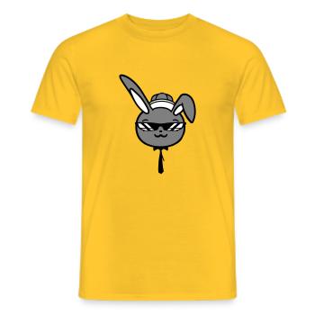 Lunettes de soleil lapin Cappy cravate Cool Hat Comic - T-shirt homme - jaune - Devant - AI Model Male 178 dark (178cm)