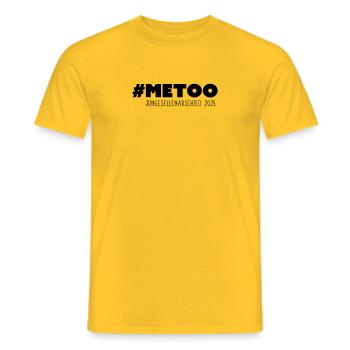 metoo (m) Junggesellenabschied 2025 - Männer T-Shirt - Gelb - Vorne - AI Model Male 178 dark (178cm)
