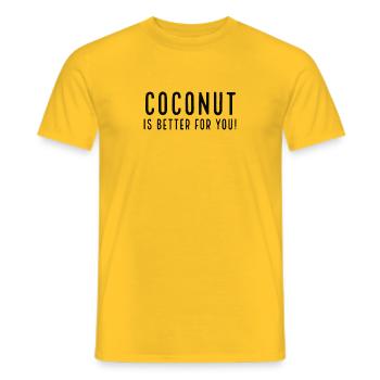 Coconut Is Better For You! - Männer T-Shirt - Gelb - Vorne - AI Model Male 178 dark (178cm)