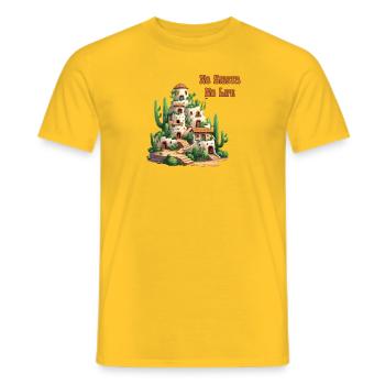 Kaktus City No Siesta No Life - Männer T-Shirt - Gelb - Vorne - AI Model Male 178 dark (178cm)