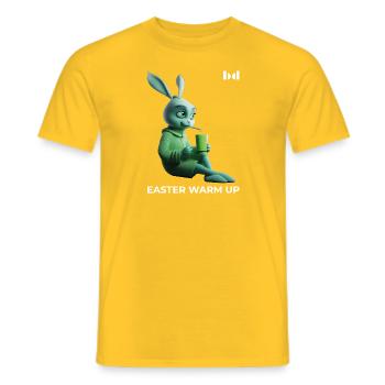 Lapin de Pâques vert par bdecent - T-shirt homme - jaune - Devant - AI Model Male 178 dark (178cm)