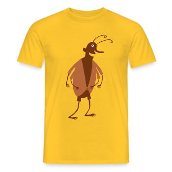 Käfer mit Jacke - Männer T-Shirt - Gelb - Vorne - AI Model Male 178 dark (178cm)