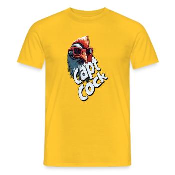 Capitaine Cock - T-shirt homme - jaune - Devant - AI Model Male 178 dark (178cm)