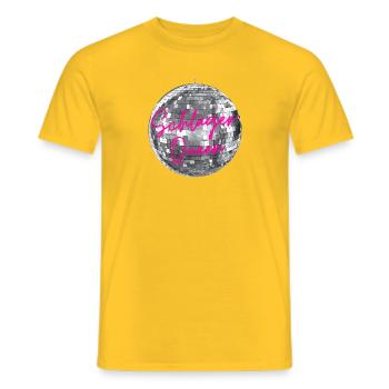 Schlager Queen - T-shirt homme - jaune - Devant - AI Model Male 178 dark (178cm)