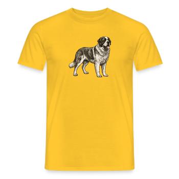 Bernardine Vintage Illustration - T-shirt homme - jaune - Devant - AI Model Male 178 dark (178cm)