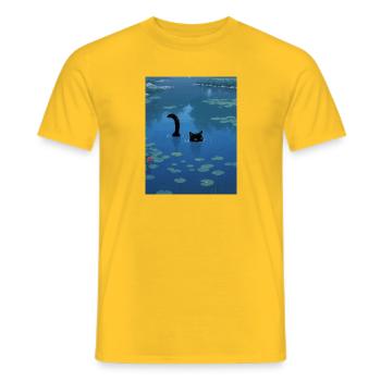 MonCat Water Lily Impressio Mon Chat le nénuphar - Männer T-Shirt - Gelb - Vorne - AI Model Male 178 dark (178cm)
