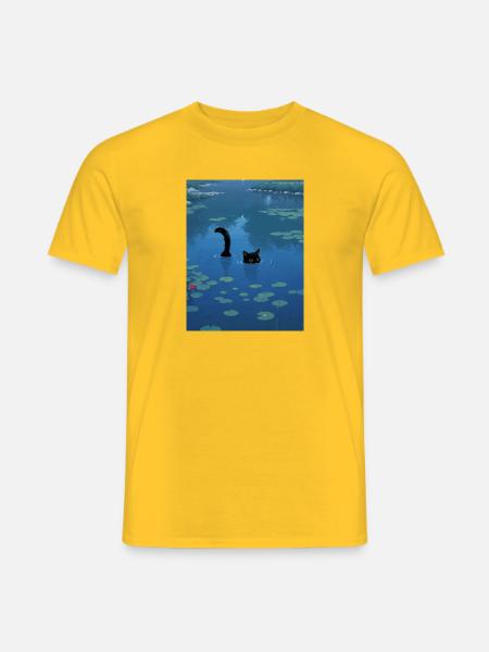 MonChat Cat Art Meme – Mon Chat le nénuphar - Männer T-Shirt - Gelb