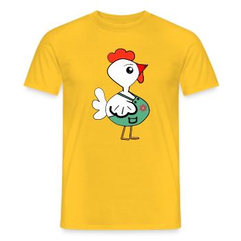 Gardener Chicken Chickens Hobby Gardener - Men's T-Shirt - yellow - Front - AI Model Male 178 dark (178cm)