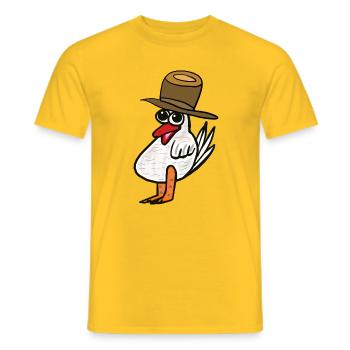 Huhn Hahn Hühner Kinder Kind - Männer T-Shirt - Gelb - Vorne - AI Model Male 178 dark (178cm)