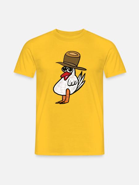 Chicken Rooster Chickens Kids Child - Men's T-Shirt - yellow