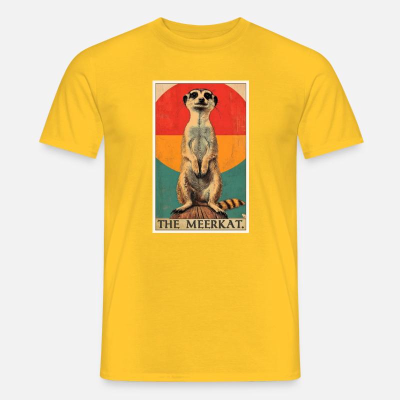 Suricate Erdmännchen - T-shirt homme - jaune