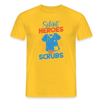 Anesthesiologist Heroes In Scrub Anesthesia - Men's T-Shirt - yellow - Front - AI Model Male 178 dark (178cm)