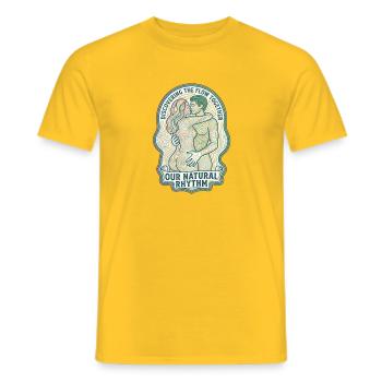 Unser natürlicher Rhythmus der Liebe - Männer T-Shirt - Gelb - Vorne - AI Model Male 178 dark (178cm)
