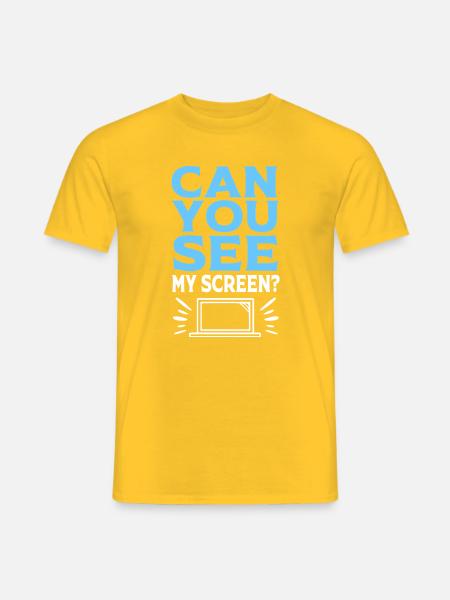 Remote Homeoffice - Männer T-Shirt - Gelb