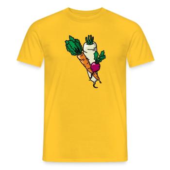 Vegetables Vegetable Garden Vegetables Gardener - Men's T-Shirt - yellow - Front - AI Model Male 178 dark (178cm)