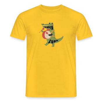 Kroko - Männer T-Shirt - Gelb - Vorne - AI Model Male 178 dark (178cm)