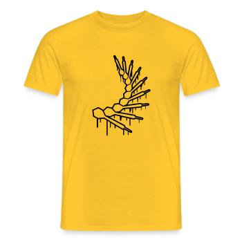Darts Graffiti - T-shirt homme - jaune - Devant - AI Model Male 178 dark (178cm)