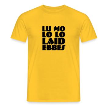 lo laid ebbes saarländisch - Männer T-Shirt - Gelb - Vorne - AI Model Male 178 dark (178cm)