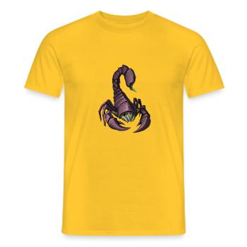 Scorpio - Men's T-Shirt - yellow - Front - AI Model Male 178 dark (178cm)