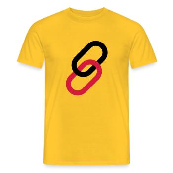 Lien comme symbole - T-shirt homme - jaune - Devant - AI Model Male 178 dark (178cm)